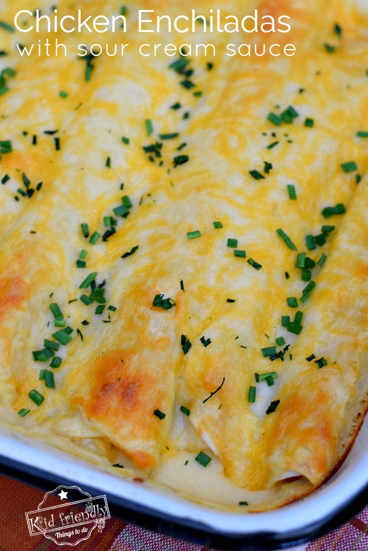 Chicken Enchiladas With Sour Cream White Sauce Recipe ...