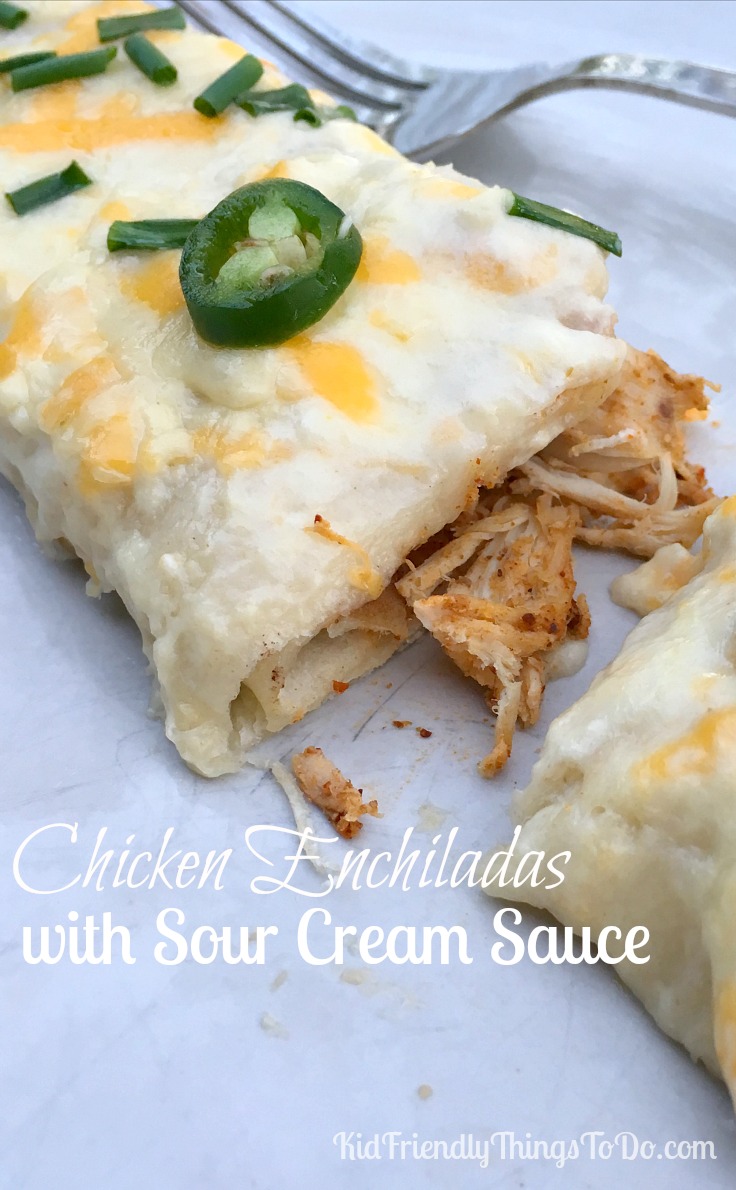 Chicken Enchiladas With Sour Cream White Sauce Recipe