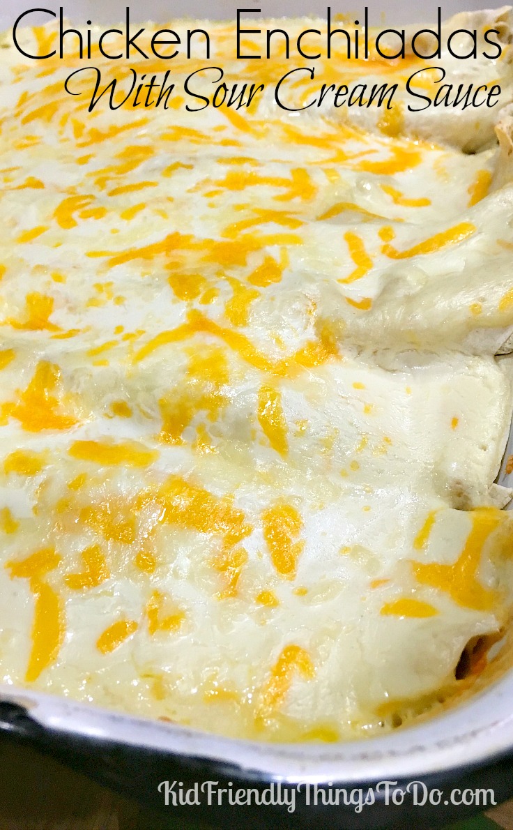 Chicken Enchiladas With Sour Cream White Sauce