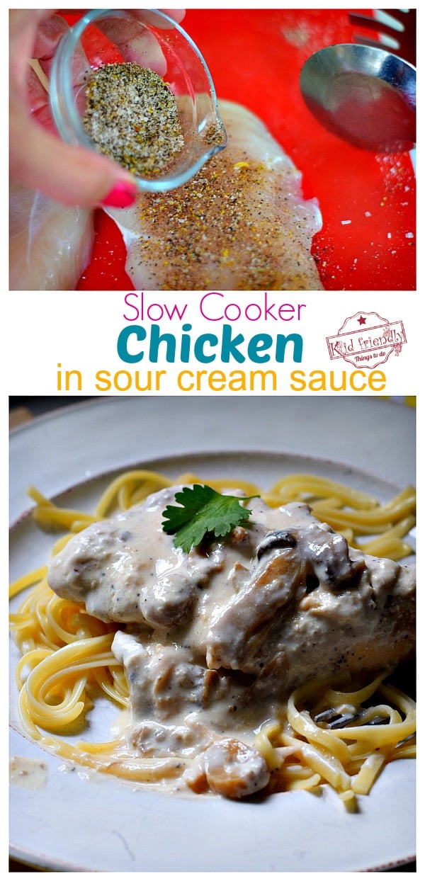 Crock Pot Chicken with sour cream sauce