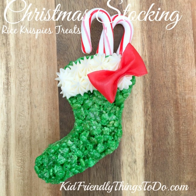 A Rice Krispies Treat Stocking For Christmas Fun