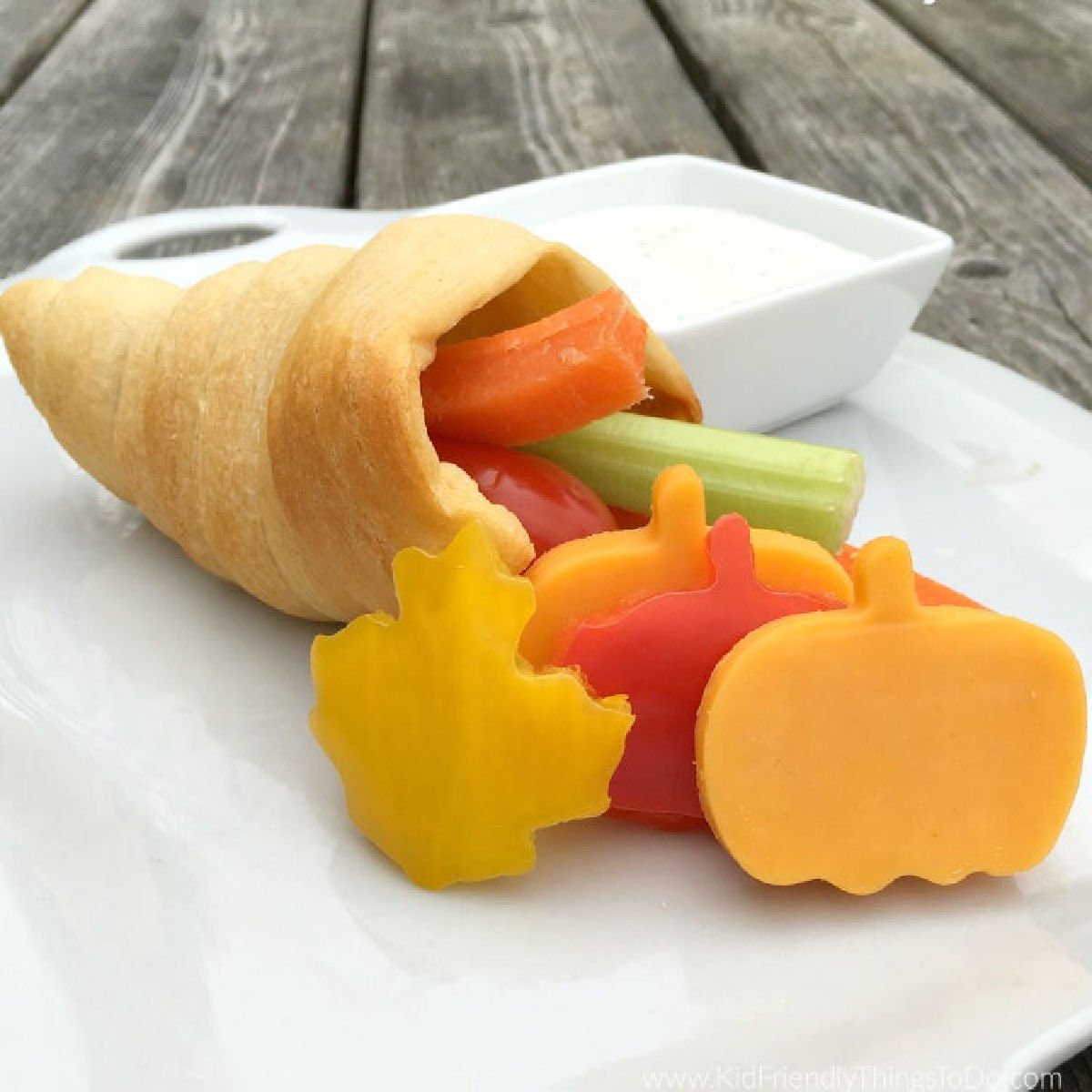 crescent roll cornucopia fall snack