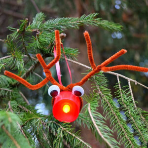 Easy Rudolph Tea Light Christmas Ornament