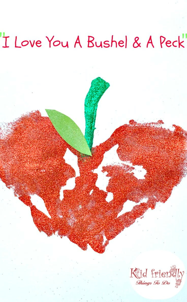 Apple Handprint craft for back to school, Valentine's Day, Mother's Day and Fall Fun with kids! - KidFriendlyThingsToDo.com