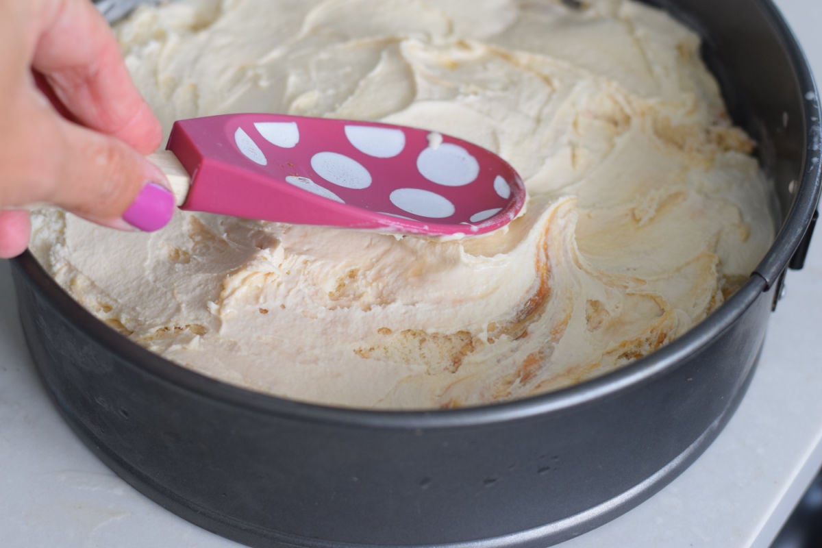 making ice cream cake 