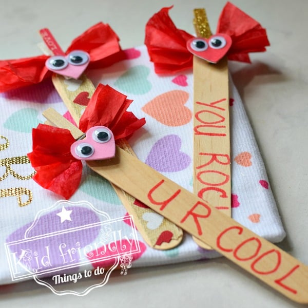 Love Bug Valentine Bookmark Craft for Kids | Kid Friendly Things To Do