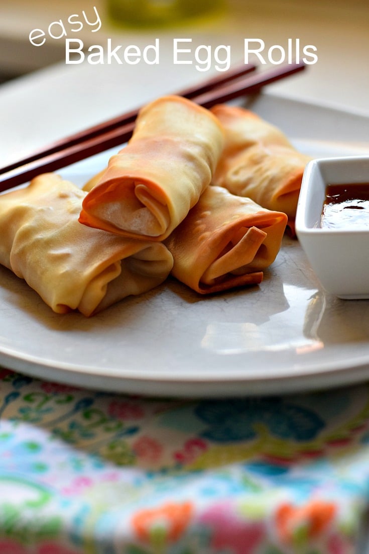 baked egg rolls with coleslaw mix