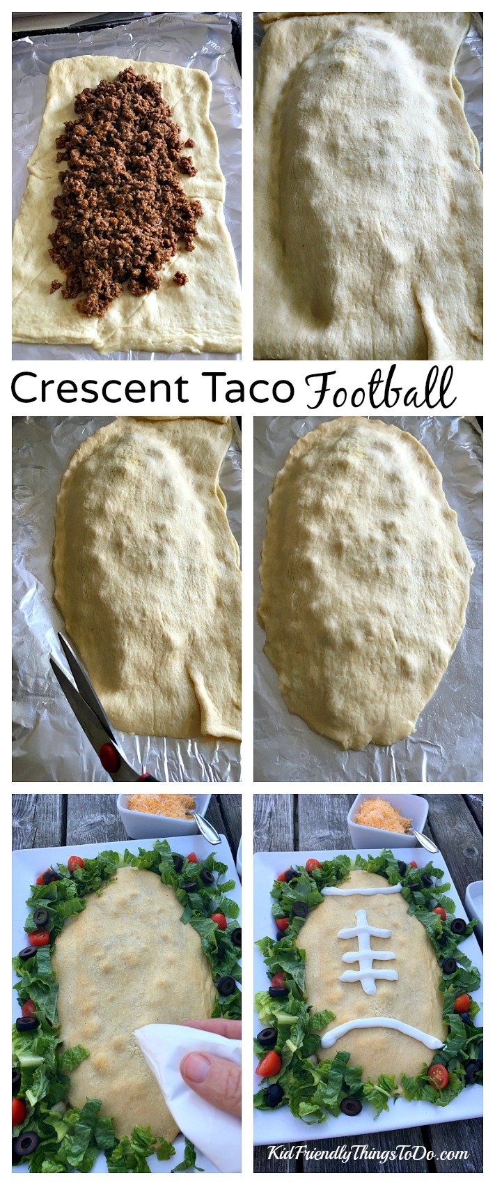 Crescent Taco Football Game Day Recipe - KidFriendlyThingsToDo.com