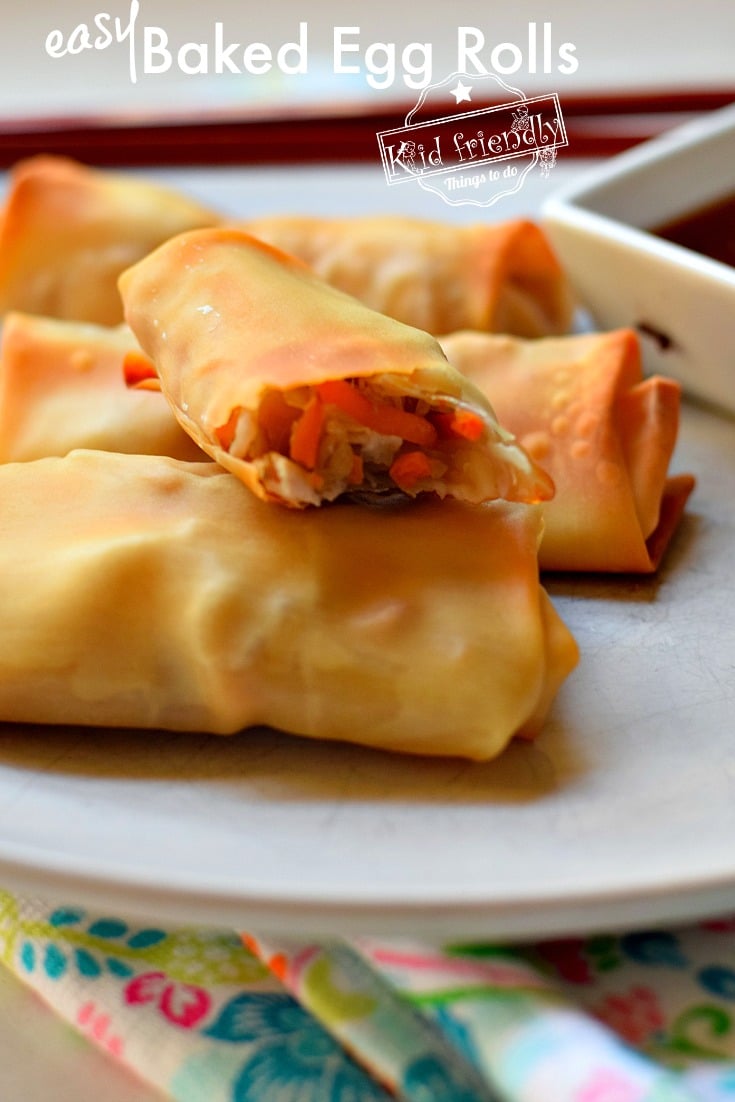 Easy Shrimp Egg Rolls-Baked and Yummy - The Contractor's Castle