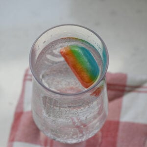 colorful ice cube