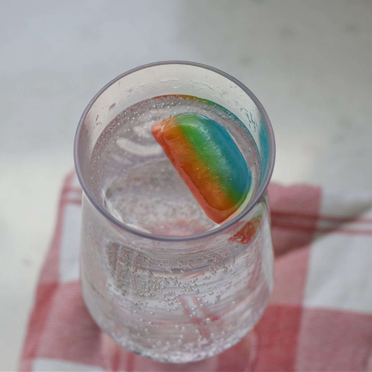 colorful ice cube
