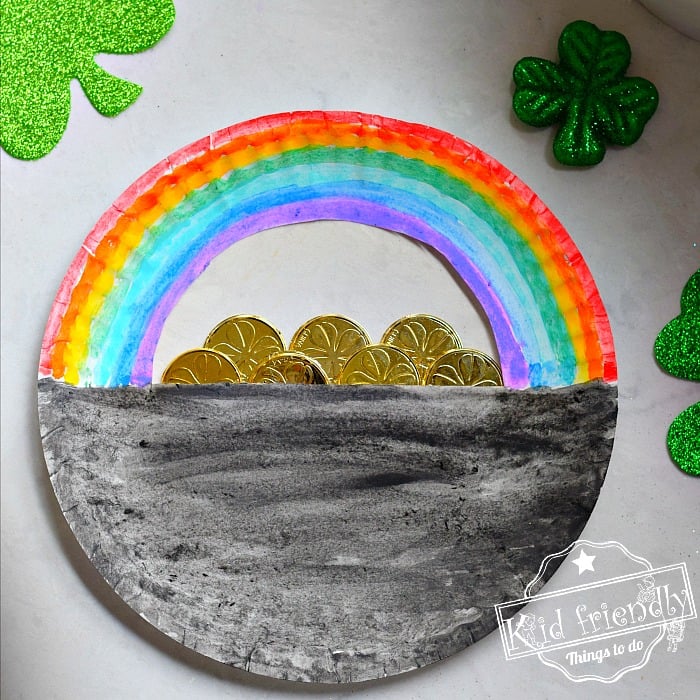 How to make a Pot of Gold Craft out of a paper plate