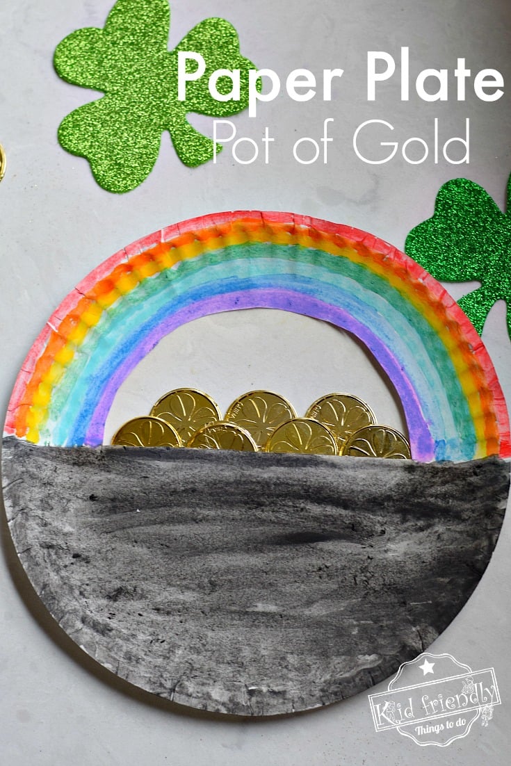 Paper Plate Pot of Gold Craft for kids