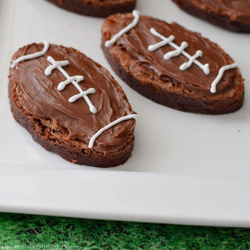 How to Make a Big Football Brownie (With a Round Cake Pan)