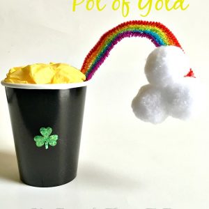 Make a Paper Cup Pot of Gold Craft For St. Patrick's Day - You can even fill it with treats! - KidFriendlyThingsToDo.com