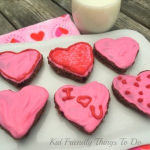 heart shaped valentine's day browines