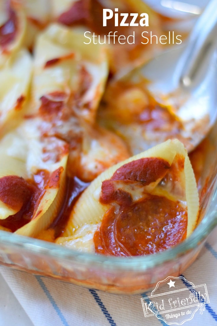 Pizza Stuffed Shells - Dinner at the Zoo