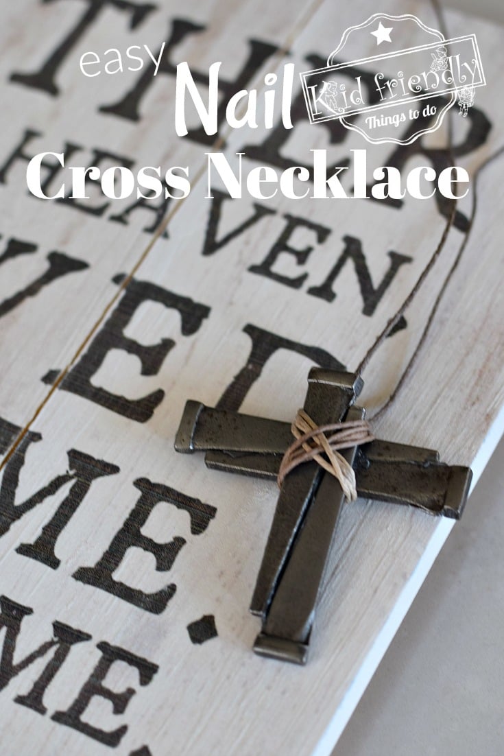 Cross Necklace Religious Craft for Kids