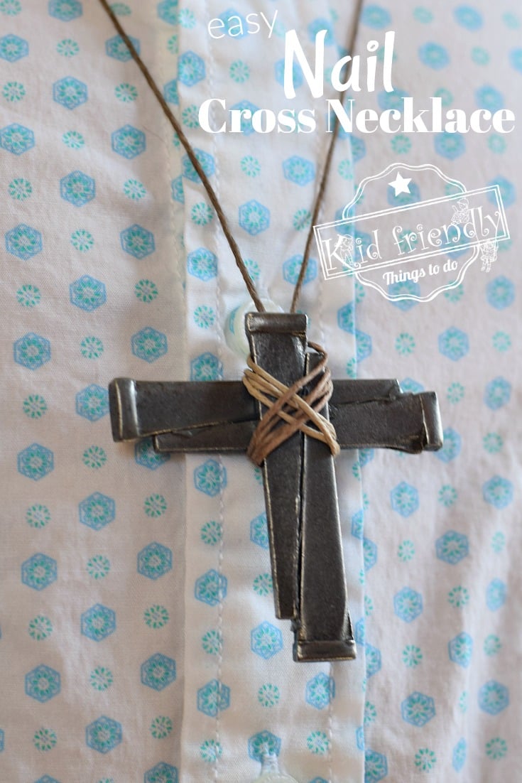 A DIY Cross Necklace for teens