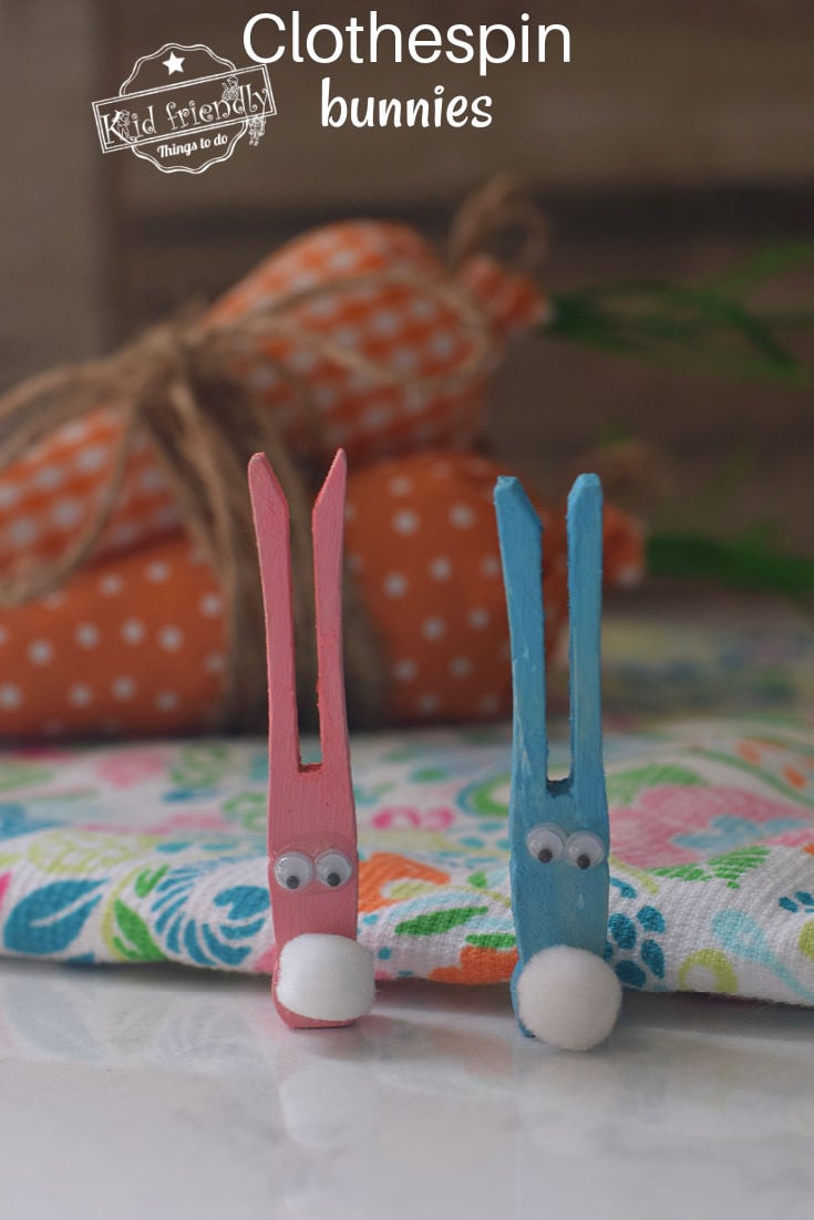 An Easy to Make Clothespin Bunny Craft for Kids