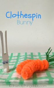 An Easy to Make Clothespin Bunny Craft for Kids