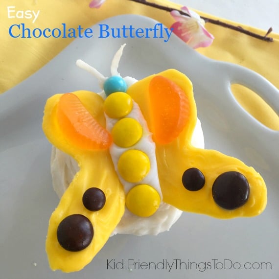 Easy to make chocolate butterflies for cupcake toppers or whatever else you need them for! Perfect for spring and summer parties - KIdFriendlyThingsToDo.com