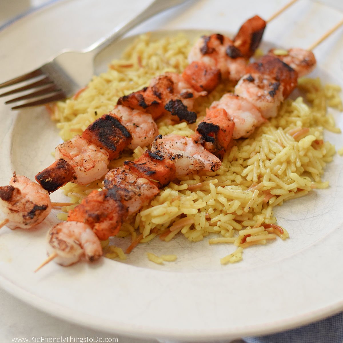 shrimp and potato skewers