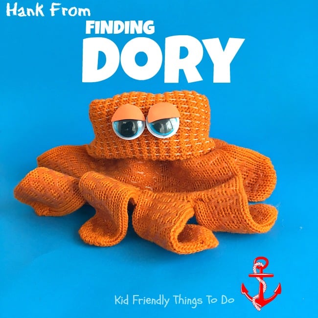 Hank the Octopus From Finding Dory Glove Craft For Kids