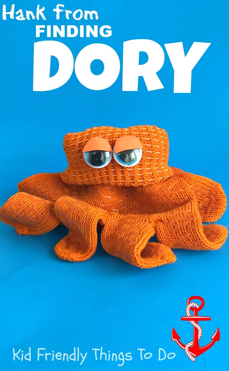 Hank the Octopus from Finding Dory Craft! This is so cool! Perfect for your Ocean Themed or Finding Dory birthday party with kids! KidFriendlyThingsToDo.com