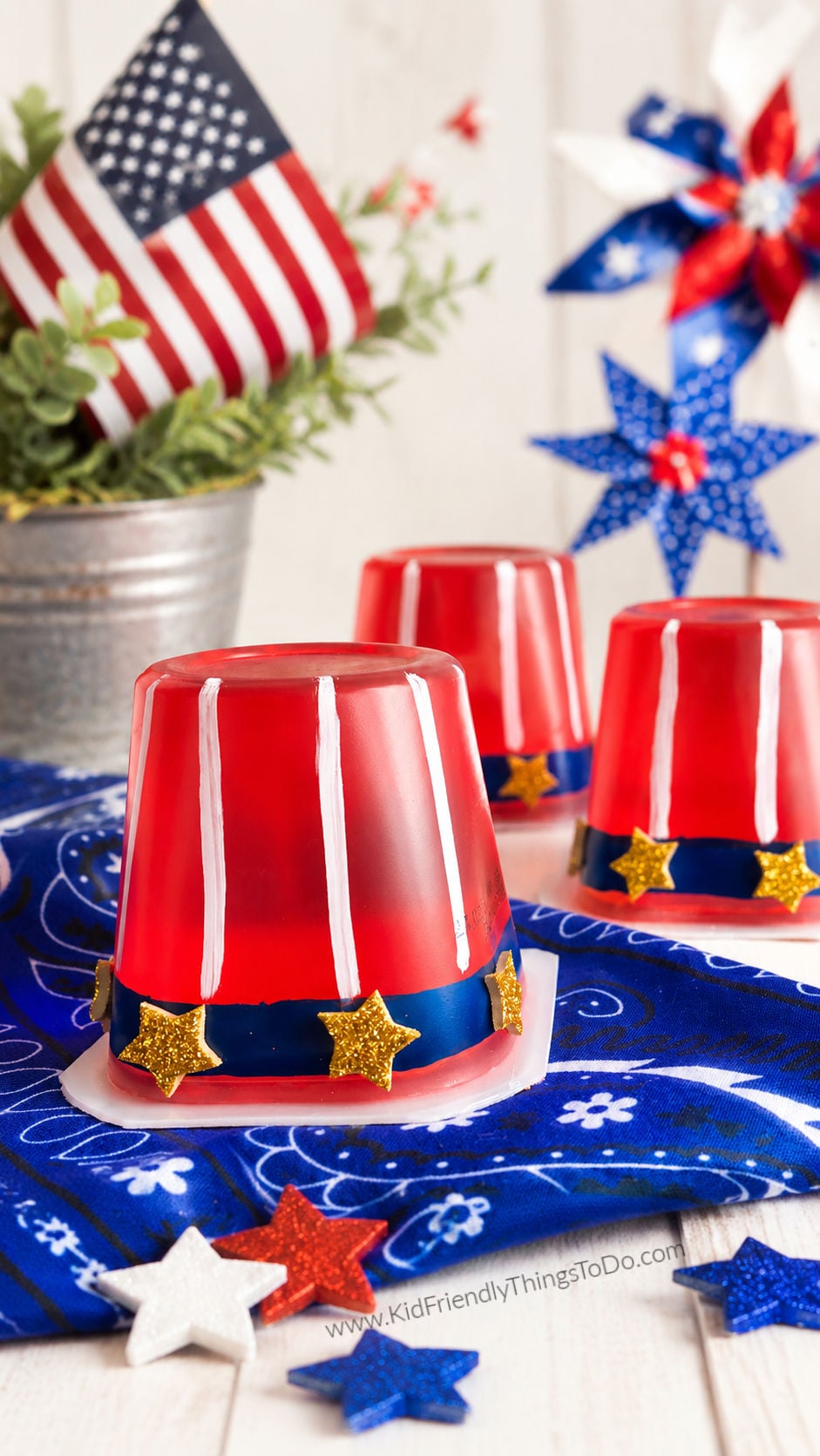 Uncle Sam Hat Jell-O Snacks