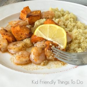 Shrimp & Sweet Potato Skewers Recipe - A delicious and easy recipe for the grill. Great family meal. KidFriendlyThingsToDo.com