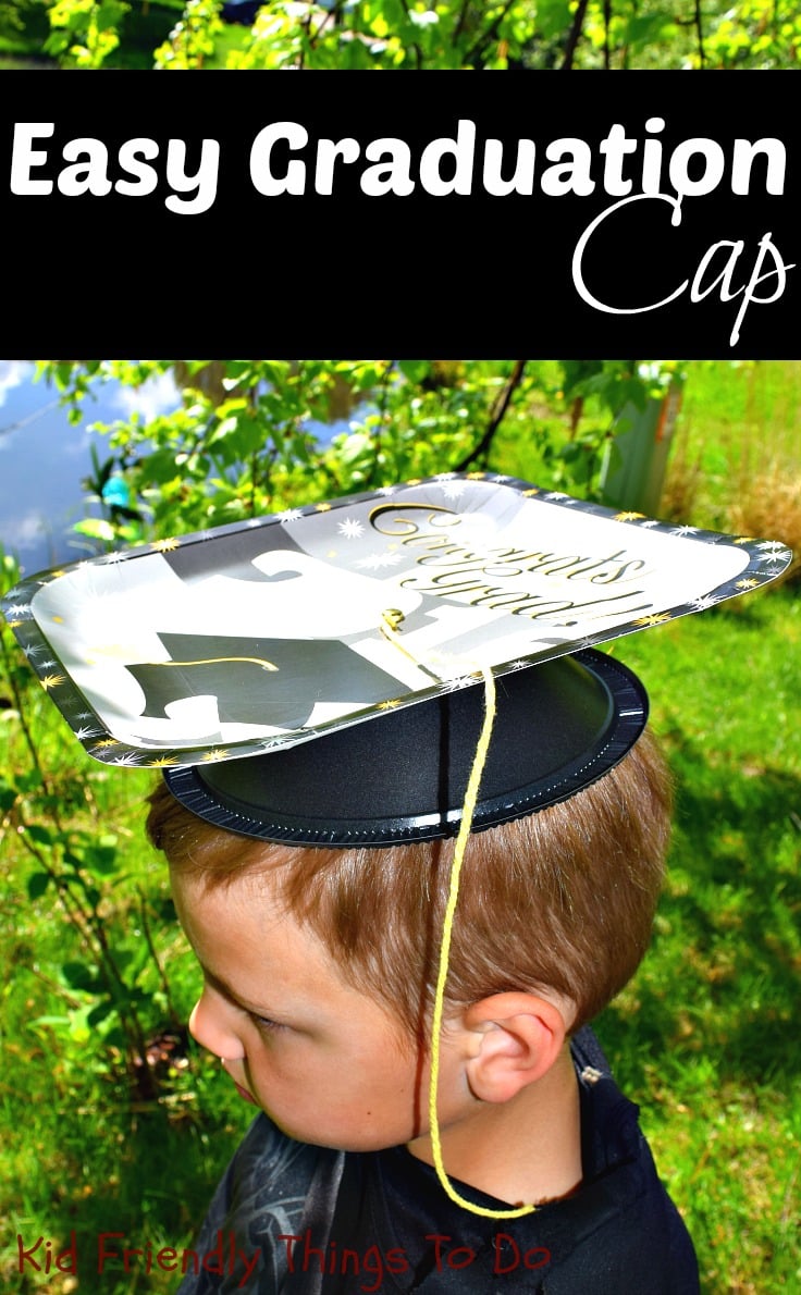 Easy DIY Graduation Cap For Kids Craft - So simple to make and looks a lot like the real thing! KidFriendlyThingsToDo.com