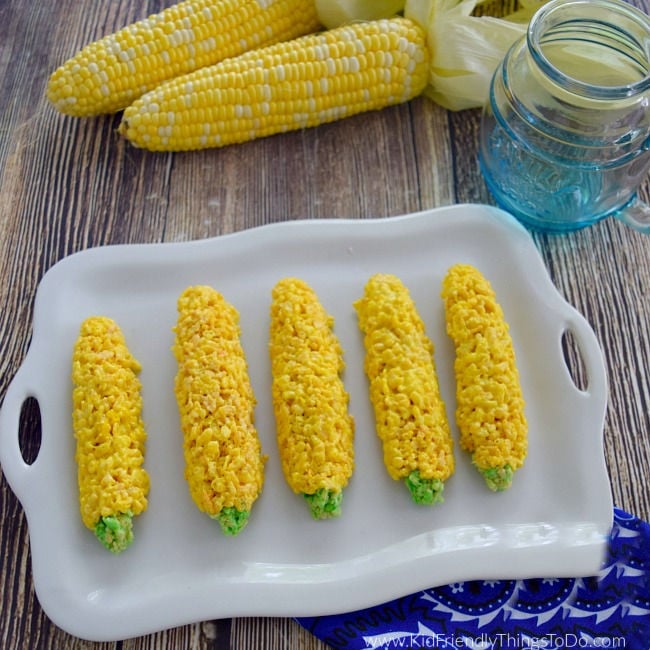 Corn on the Cob Rice Krispies Treats Fun Food for Summer!