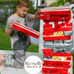 tA DIY Awesome Soft Giant Jenga Game For Kids - My kids couldn't stop playing it. For parties, anytime, summer and backyard fun! KidFriendlyThingsToDo.com