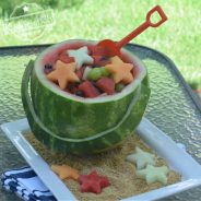 pail and shovel watermelon fruit bowl fruit salad