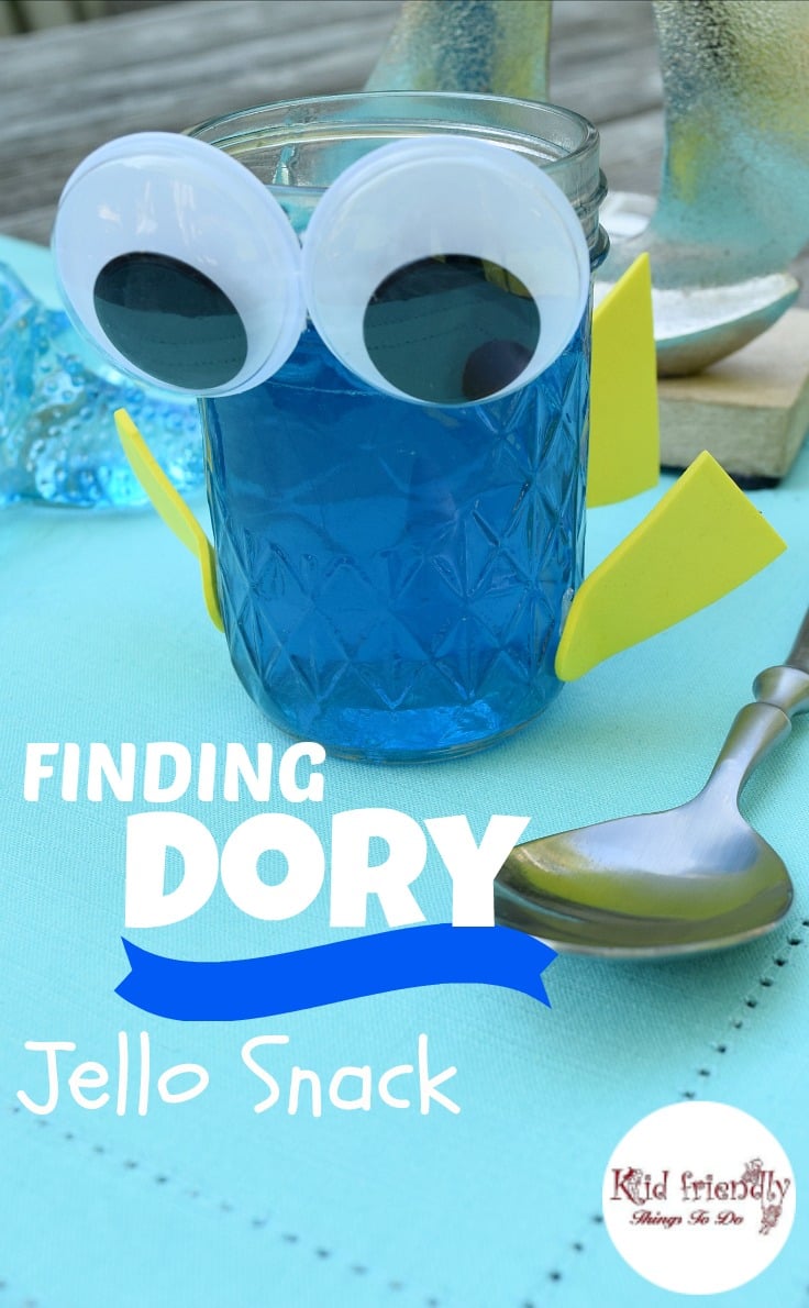 A super easy Finding Dory Jello Party Snack for birthday parties or just for fun. Great for an ocean or under the sea birthday, too! KidFriendlyThingsToDo.com