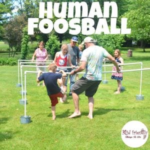 DIY Human Foosball Game for Family Fun