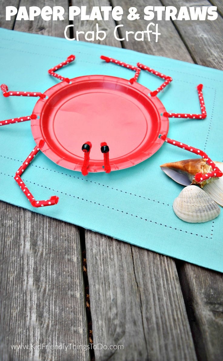 paper plate crab craft 
