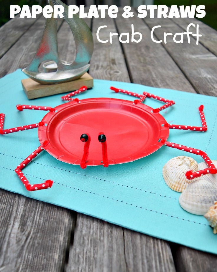 paper plate crab craft