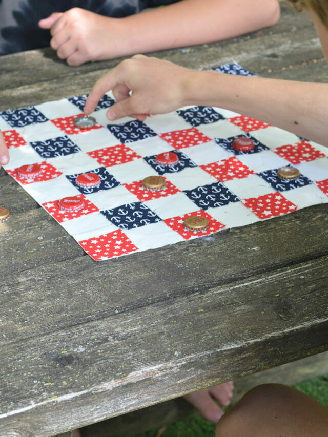 DIY Fabric Checkerboard (No Sew) – Story