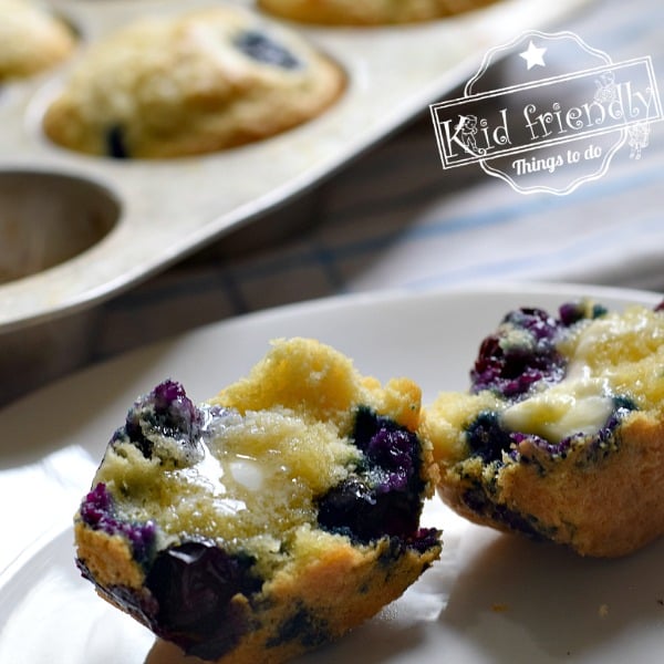 You are currently viewing Semi-Homemade Easy Blueberry Muffins {Made with Pancake Mix} | Kid Friendly Things To Do