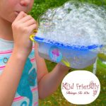 DIY Bubble Making Machine for Kids to Play With - The kids can't get enough of these! Great for parties or summer fun! KidFriendlyThingsToDo.com