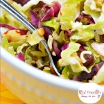 Easy Crunchy Asian Ramen Noodle and Cabbage Salad Recipe - So simple to make and the absolute best salad for potlucks! KidFriendlyThingsToDo.com