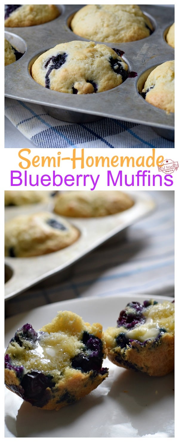 Semi-Homemade Easy Blueberry Muffins {Made with Pancake Mix} | Kid ...