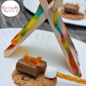 A Tent and Campfire Fun Food Idea for Kids