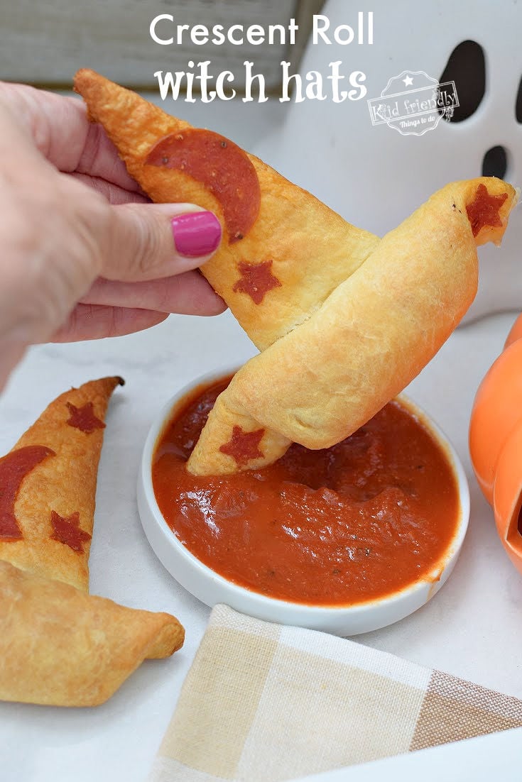 crescent roll witch hats - easy 