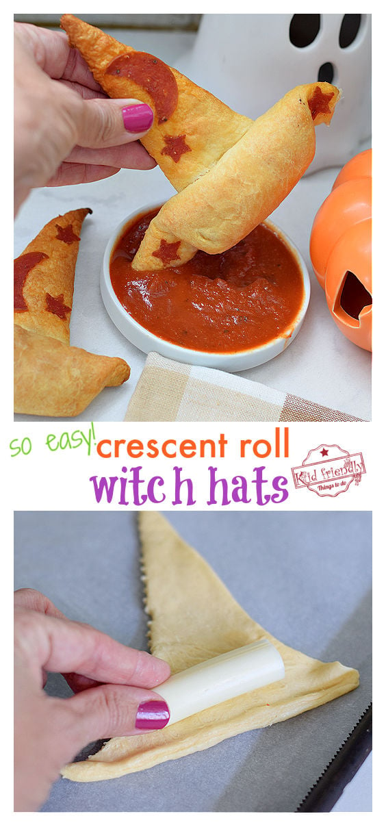 crescent roll witch hats Halloween treats 