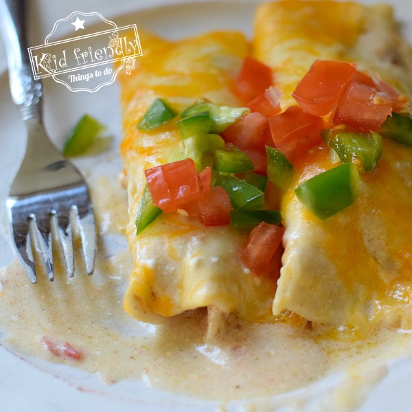Creamy Chicken Enchiladas with Sour Cream Sauce {The Best!} | Kid Friendly Things To Do