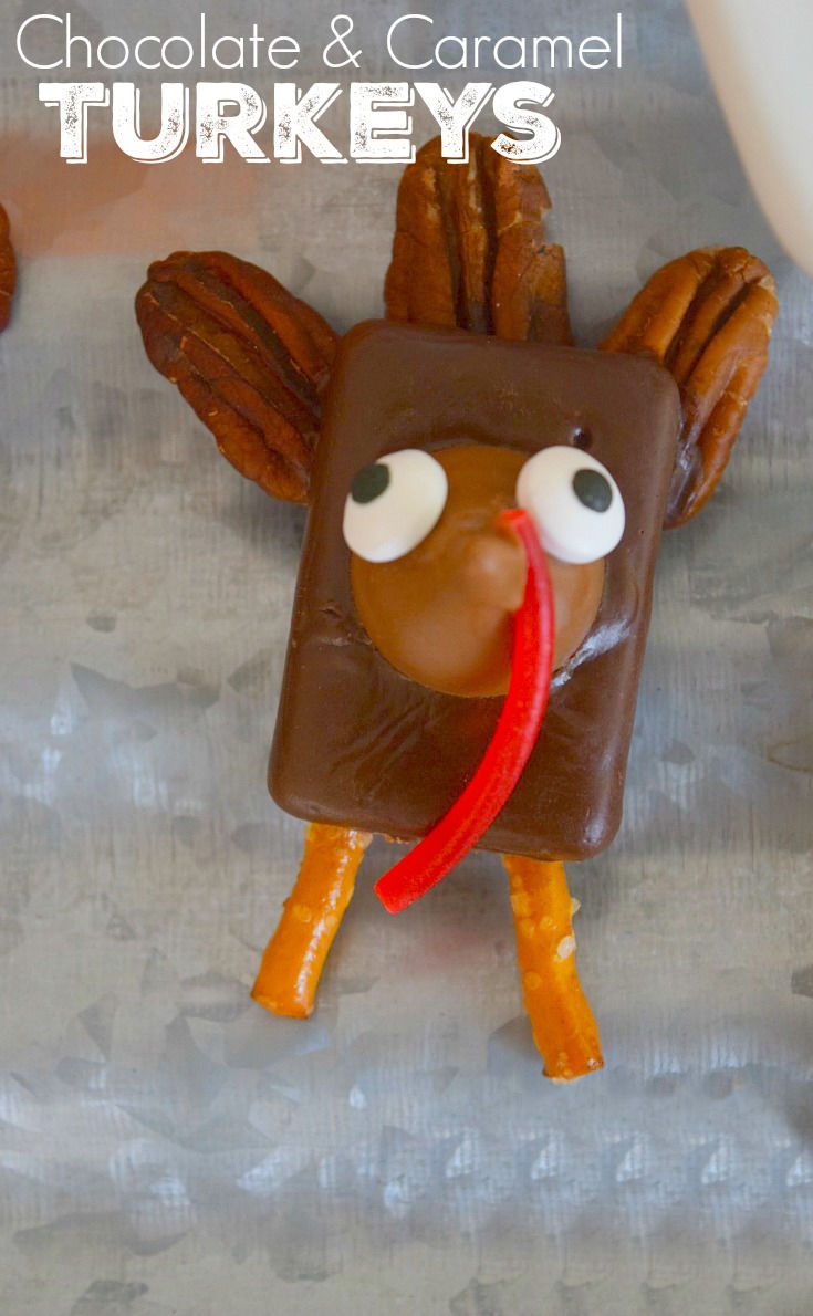 Chocolate & Caramel Thanksgiving Turkey Treats