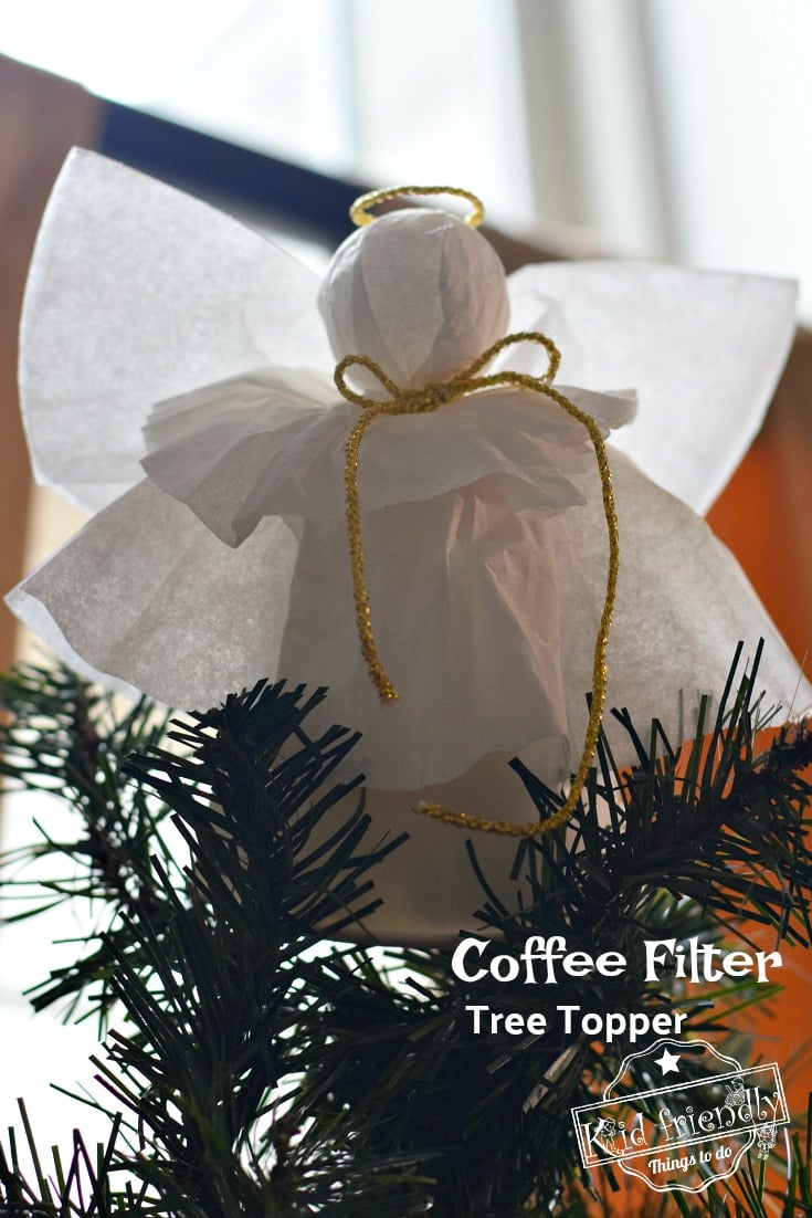 Coffee Filter Angel Tree Topper craft